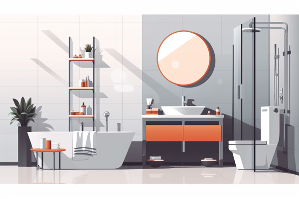 showers vanities flooring